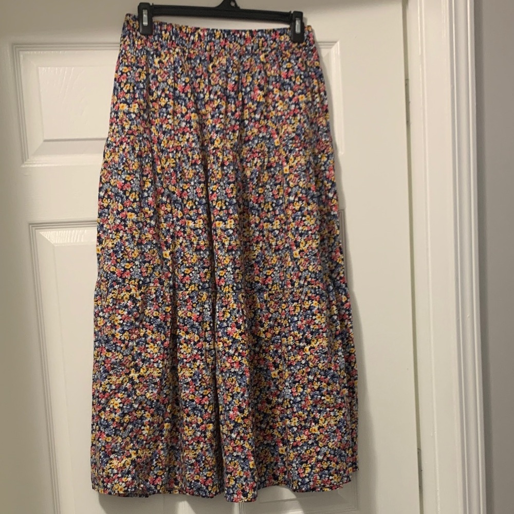 Old Navy Multicolor Floral Midi Skirt